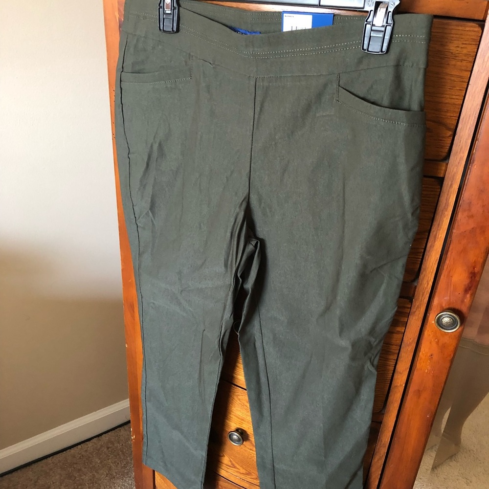 Olive Green Skinny Ankle Pants